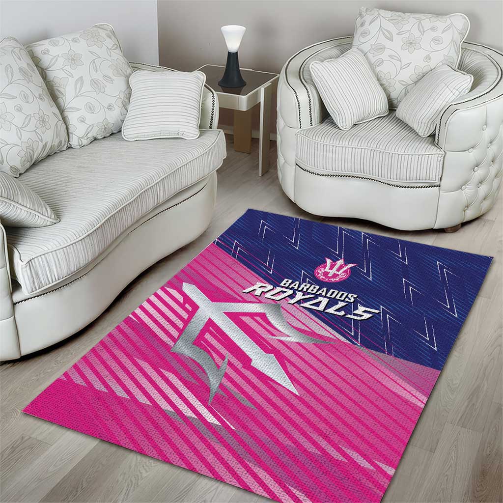 Barbados Cricket Royals Area Rug Trident Symbol-Sporty Style - African Pride