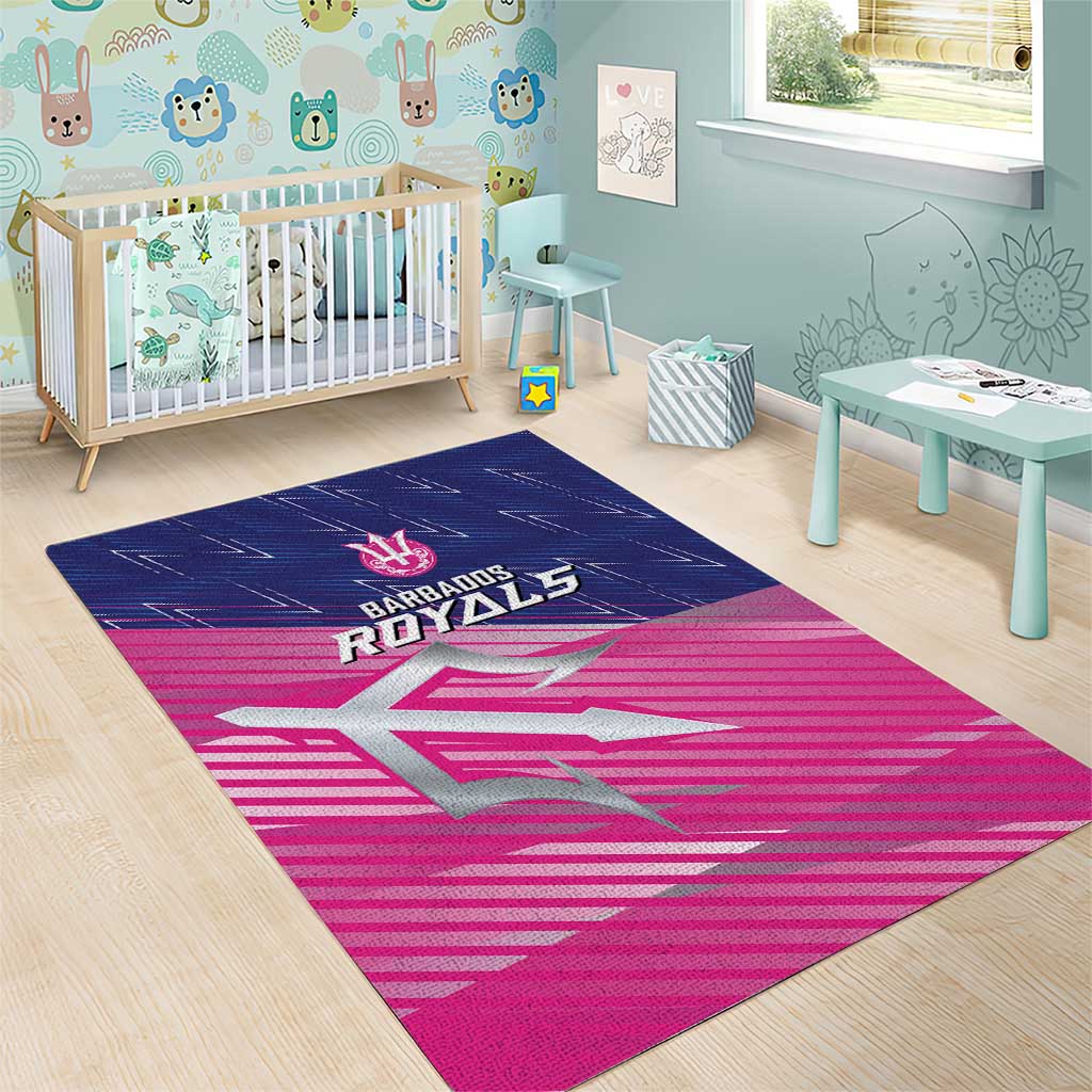 Barbados Cricket Royals Area Rug Trident Symbol-Sporty Style - African Pride