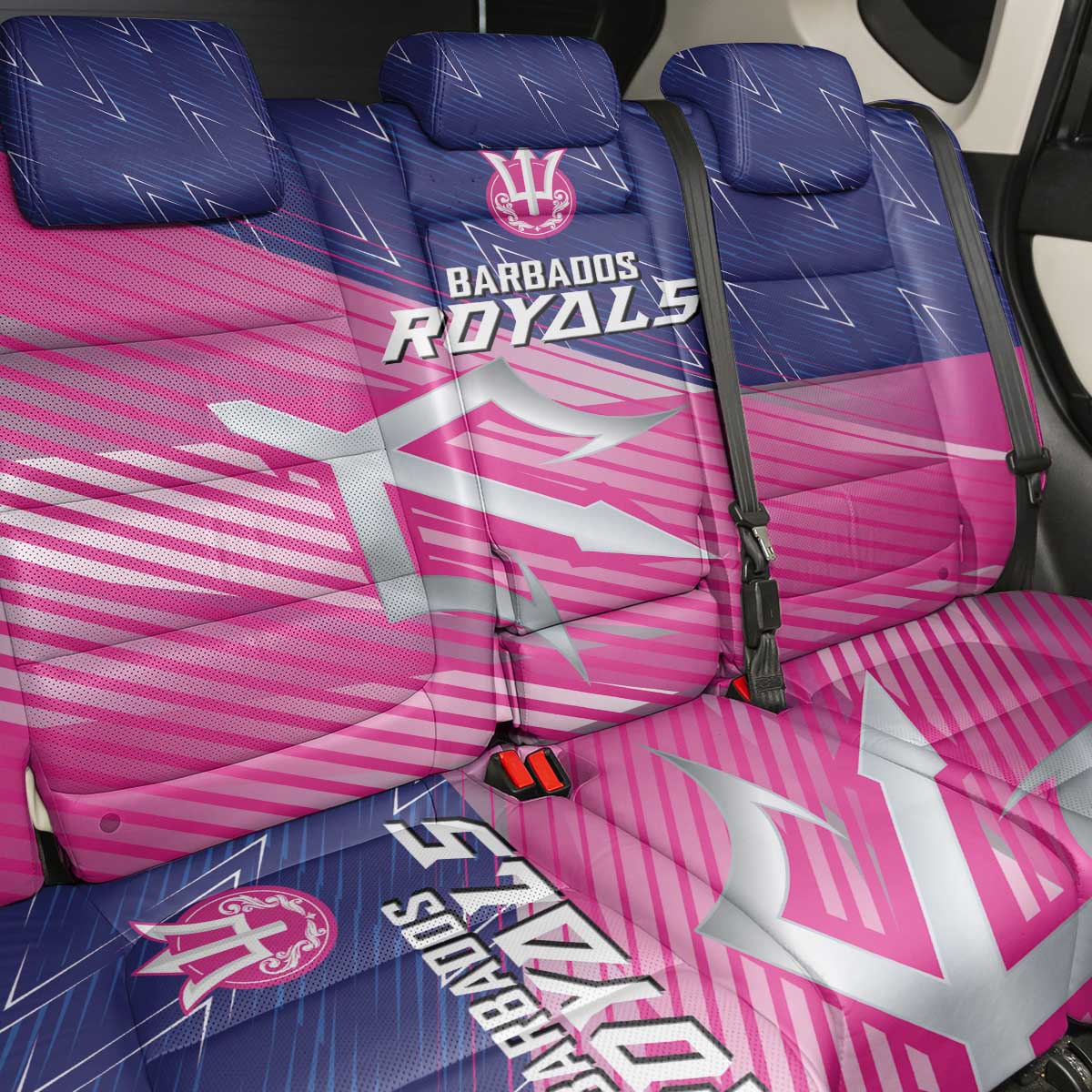 Barbados Cricket Royals Back Car Seat Cover Trident Symbol-Sporty Style - African Pride