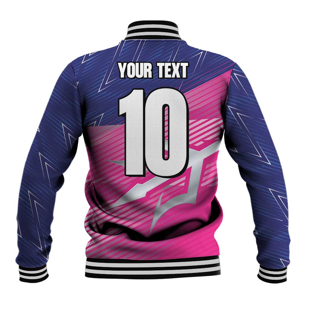 Custom Barbados Cricket Royals Baseball Jacket Trident Symbol-Sporty Style - African Pride