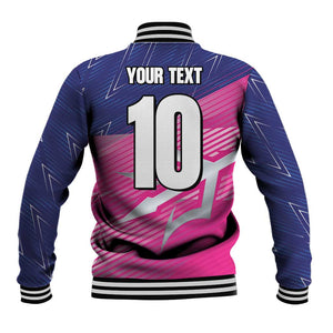Custom Barbados Cricket Royals Baseball Jacket Trident Symbol-Sporty Style - African Pride