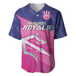 Custom Barbados Cricket Royals Baseball Jersey Trident Symbol-Sporty Style - African Pride