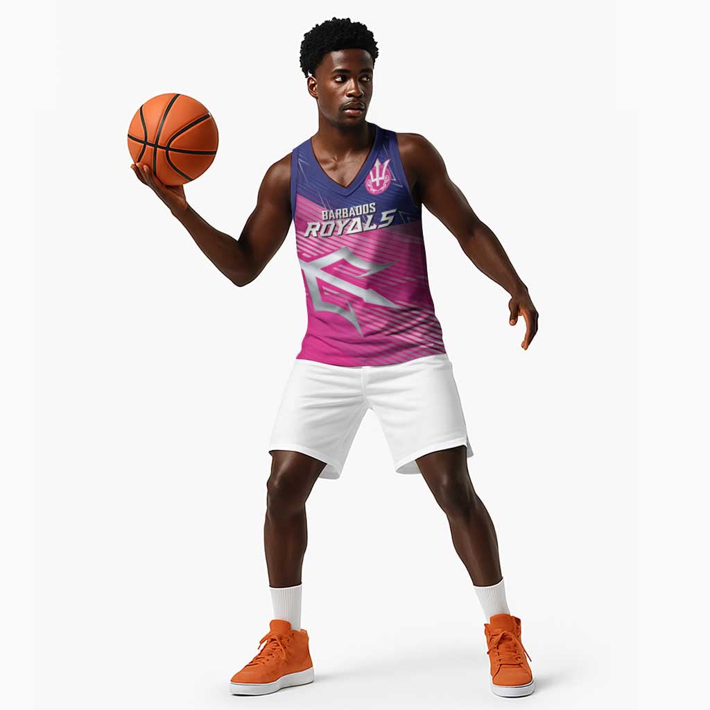 Custom Barbados Cricket Royals Basketball Jersey Trident Symbol-Sporty Style - African Pride