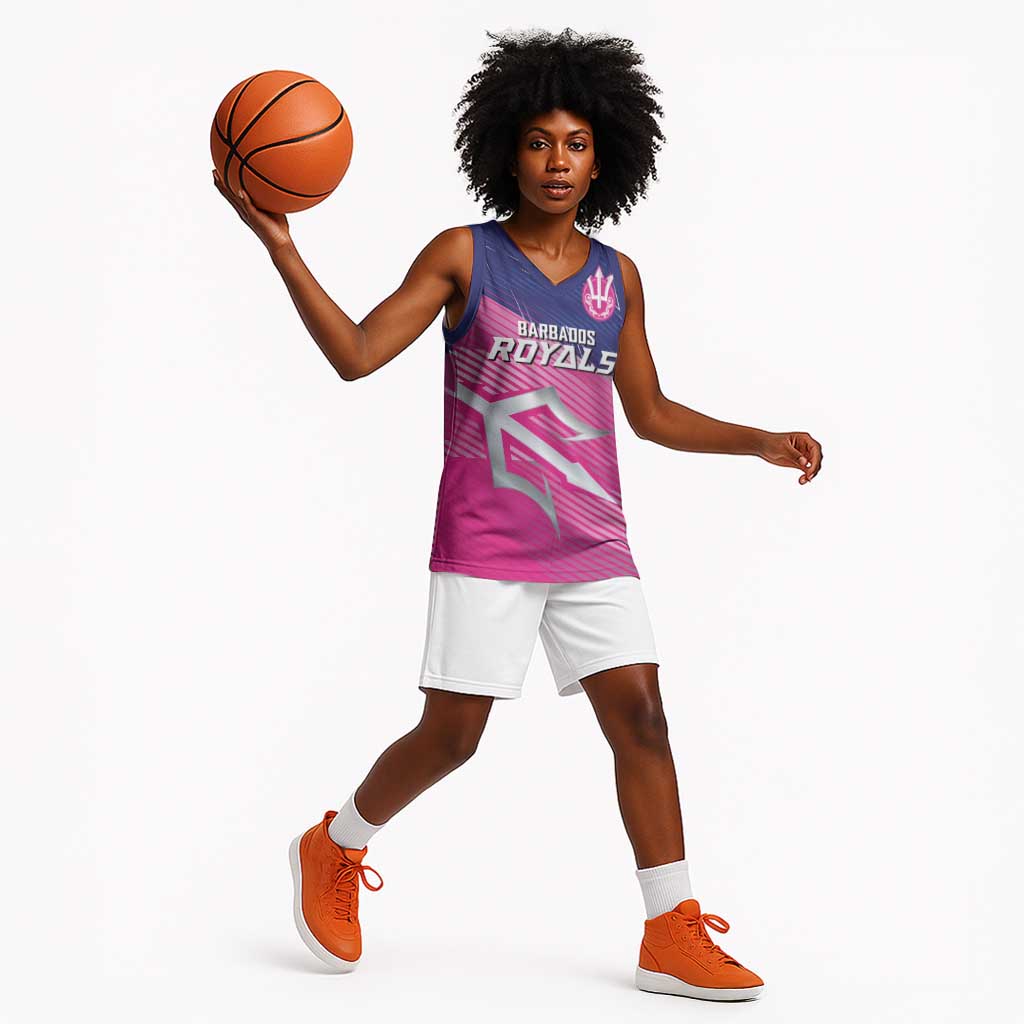 Custom Barbados Cricket Royals Basketball Jersey Trident Symbol-Sporty Style - African Pride