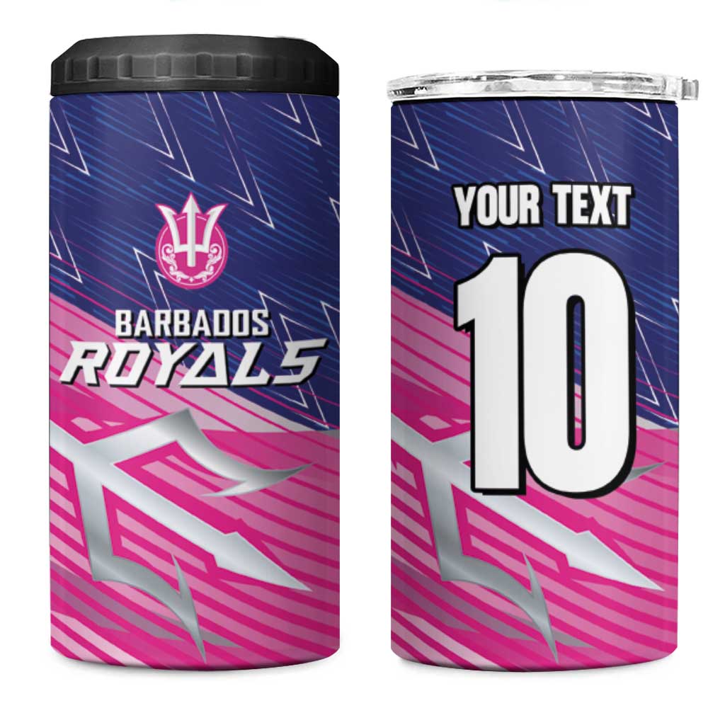 Custom Barbados Cricket Royals 4 in 1 Can Cooler Tumbler Trident Symbol-Sporty Style - African Pride
