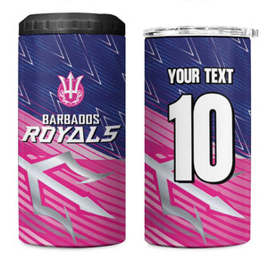 Custom Barbados Cricket Royals 4 in 1 Can Cooler Tumbler Trident Symbol-Sporty Style - African Pride