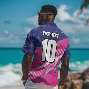 Custom Barbados Cricket Royals Hawaiian Shirt Trident Symbol-Sporty Style - African Pride