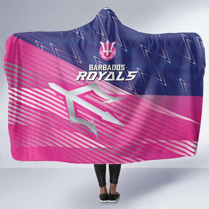 Barbados Cricket Royals Hooded Blanket Trident Symbol-Sporty Style - African Pride
