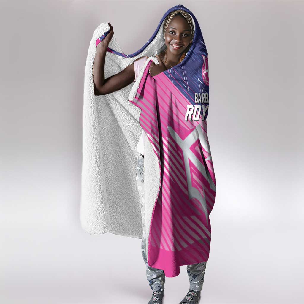 Barbados Cricket Royals Hooded Blanket Trident Symbol-Sporty Style - African Pride