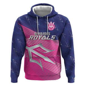 Custom Barbados Cricket Royals Hoodie Trident Symbol-Sporty Style - African Pride