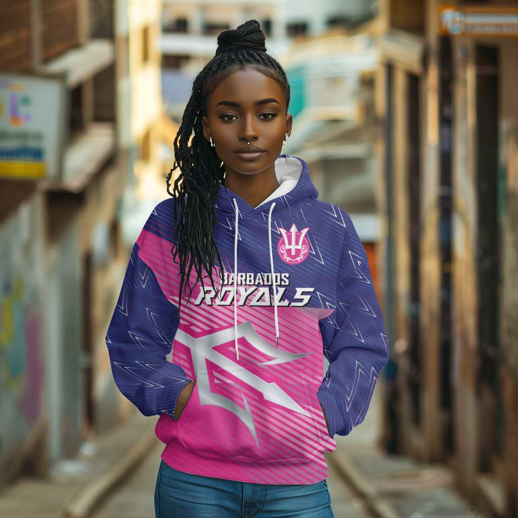 Custom Barbados Cricket Royals Hoodie Trident Symbol-Sporty Style - African Pride