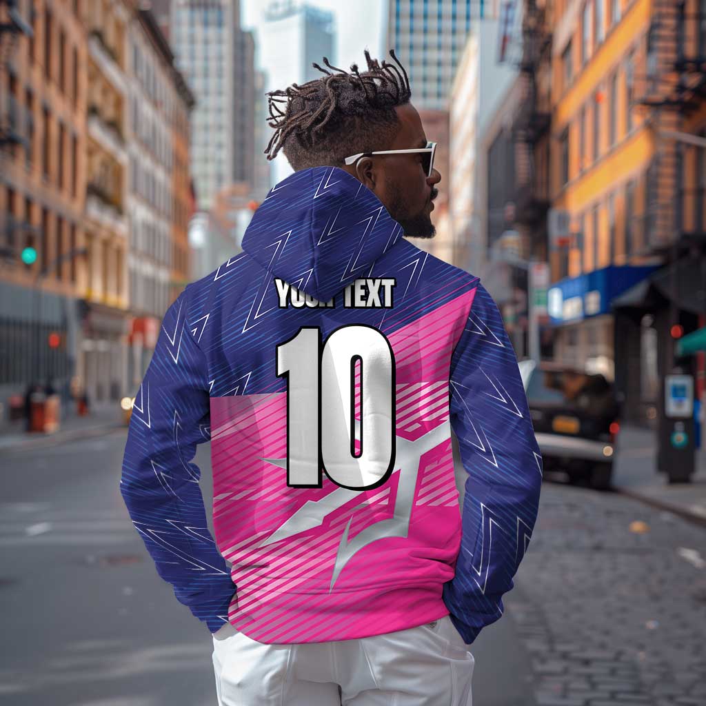 Custom Barbados Cricket Royals Hoodie Trident Symbol-Sporty Style - African Pride
