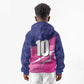 Custom Barbados Cricket Royals Kid Hoodie Trident Symbol-Sporty Style - African Pride