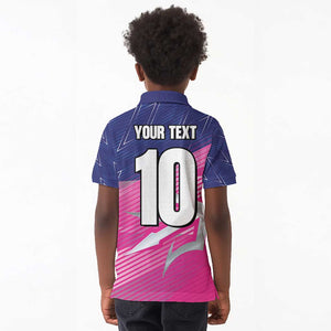 Custom Barbados Cricket Royals Kid Polo Shirt Trident Symbol-Sporty Style - African Pride