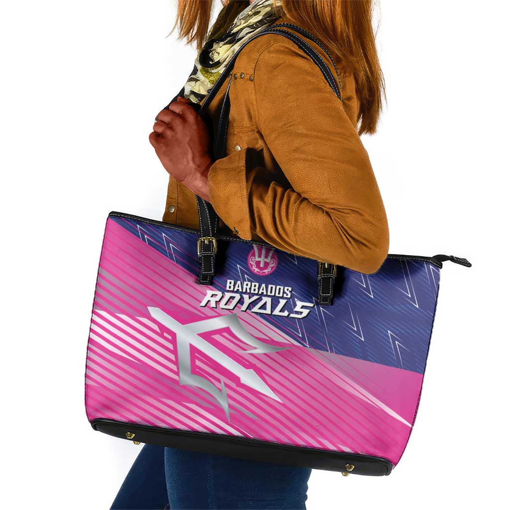 Barbados Cricket Royals Leather Tote Bag Trident Symbol-Sporty Style - African Pride