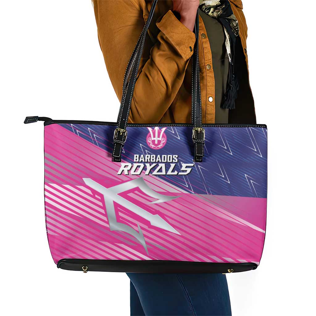 Barbados Cricket Royals Leather Tote Bag Trident Symbol-Sporty Style - African Pride
