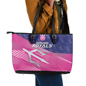 Barbados Cricket Royals Leather Tote Bag Trident Symbol-Sporty Style - African Pride