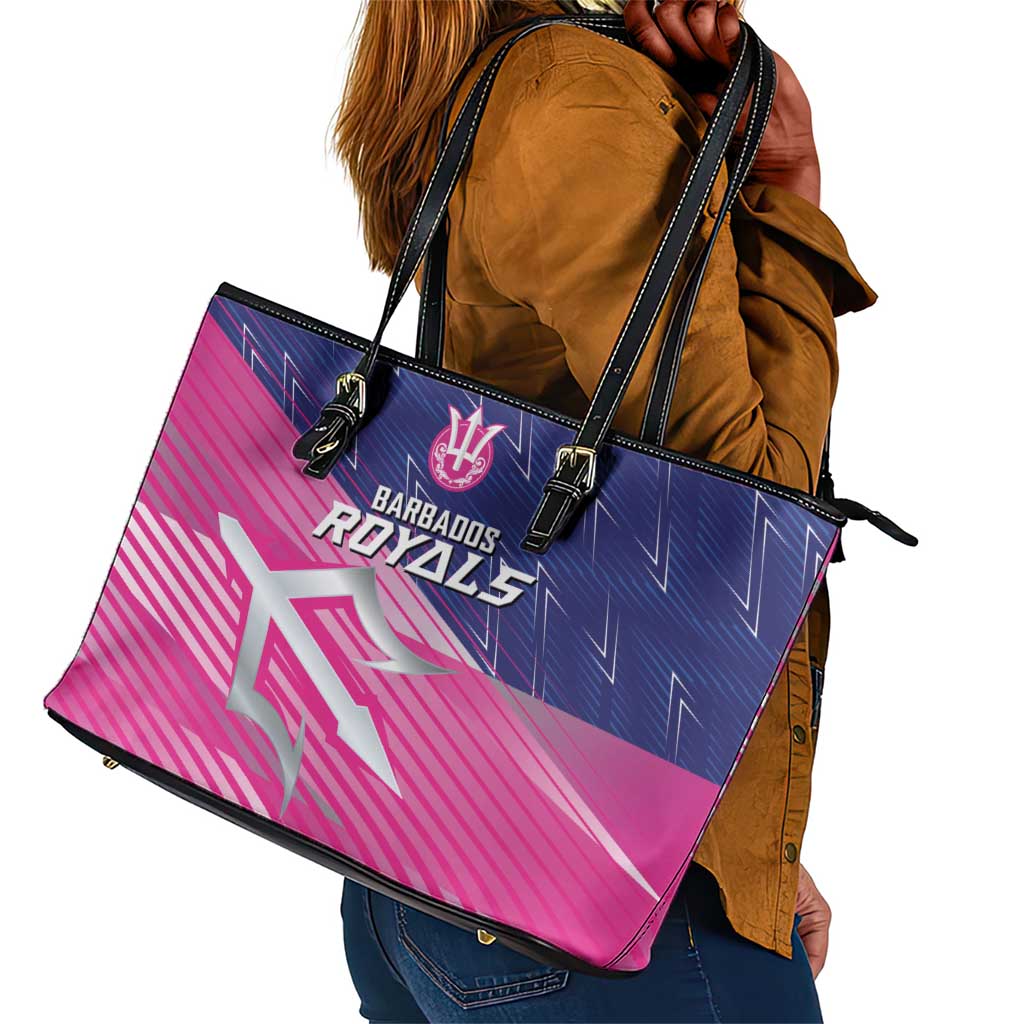 Barbados Cricket Royals Leather Tote Bag Trident Symbol-Sporty Style - African Pride