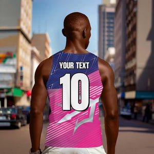 Custom Barbados Cricket Royals Men Tank Top Trident Symbol-Sporty Style - African Pride