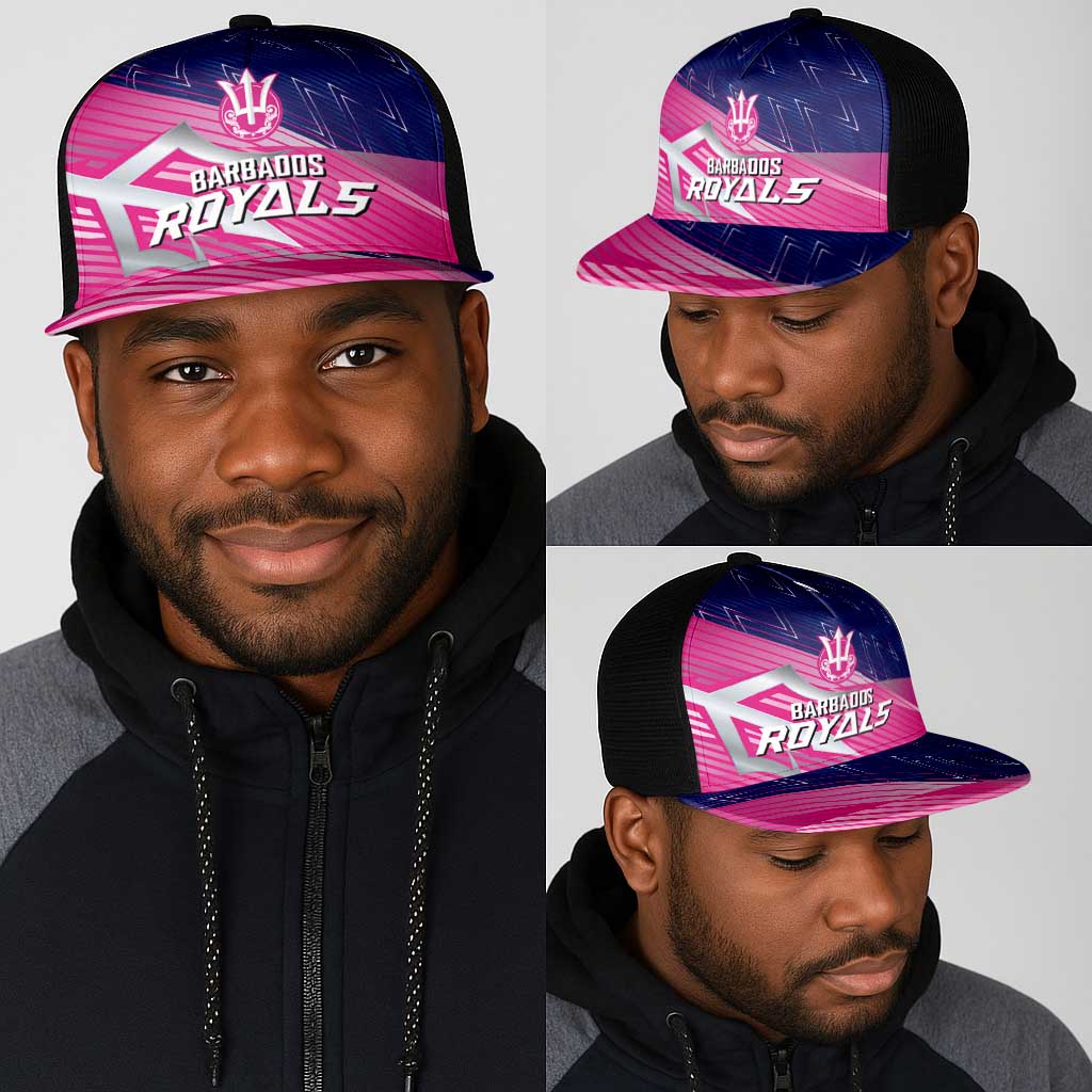 Barbados Cricket Royals Mesh Trucker Cap Trident Symbol-Sporty Style - African Pride