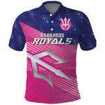 Custom Barbados Cricket Royals Polo Shirt Trident Symbol-Sporty Style - African Pride