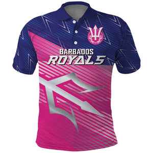 Custom Barbados Cricket Royals Polo Shirt Trident Symbol-Sporty Style - African Pride