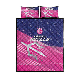 Barbados Cricket Royals Quilt Bed Set Trident Symbol-Sporty Style - African Pride