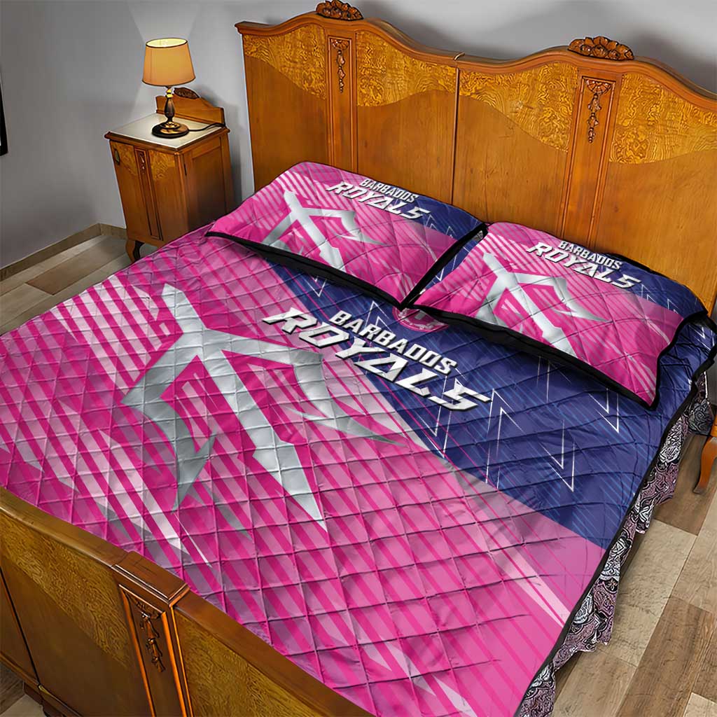 Barbados Cricket Royals Quilt Bed Set Trident Symbol-Sporty Style - African Pride