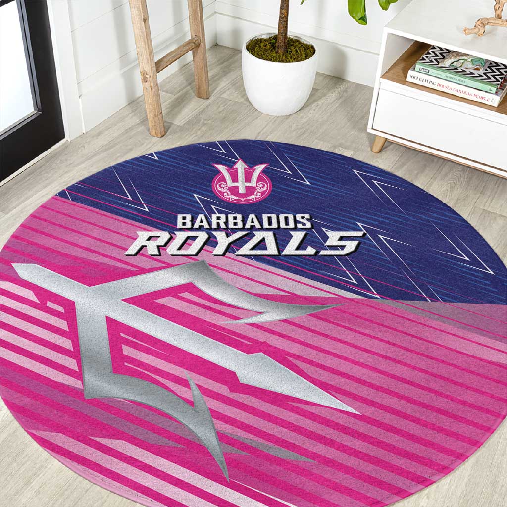 Barbados Cricket Royals Round Carpet Trident Symbol-Sporty Style - African Pride