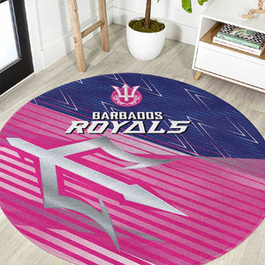 Barbados Cricket Royals Round Carpet Trident Symbol-Sporty Style - African Pride