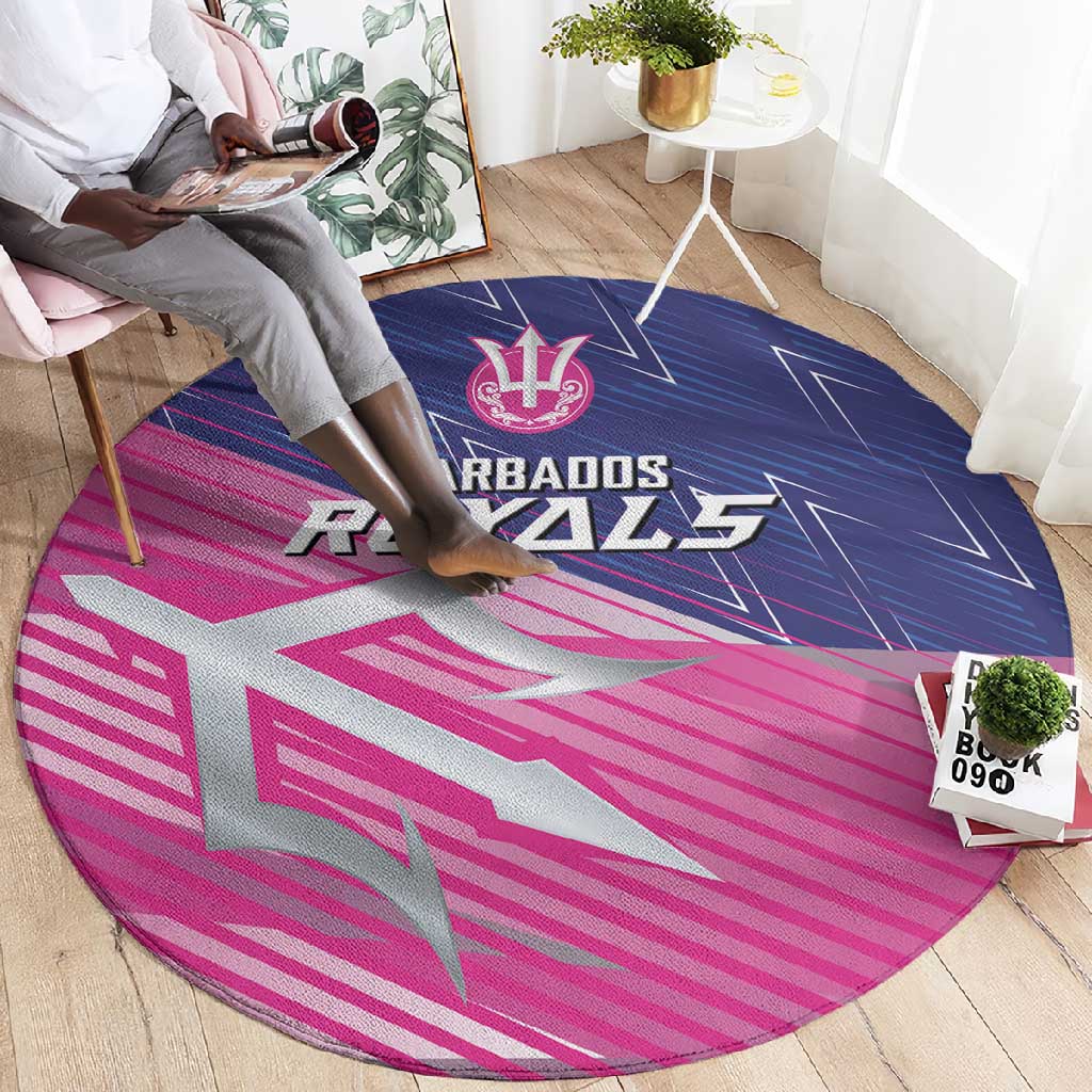 Barbados Cricket Royals Round Carpet Trident Symbol-Sporty Style - African Pride