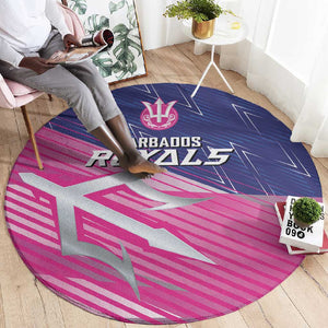 Barbados Cricket Royals Round Carpet Trident Symbol-Sporty Style - African Pride
