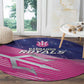 Barbados Cricket Royals Round Carpet Trident Symbol-Sporty Style - African Pride