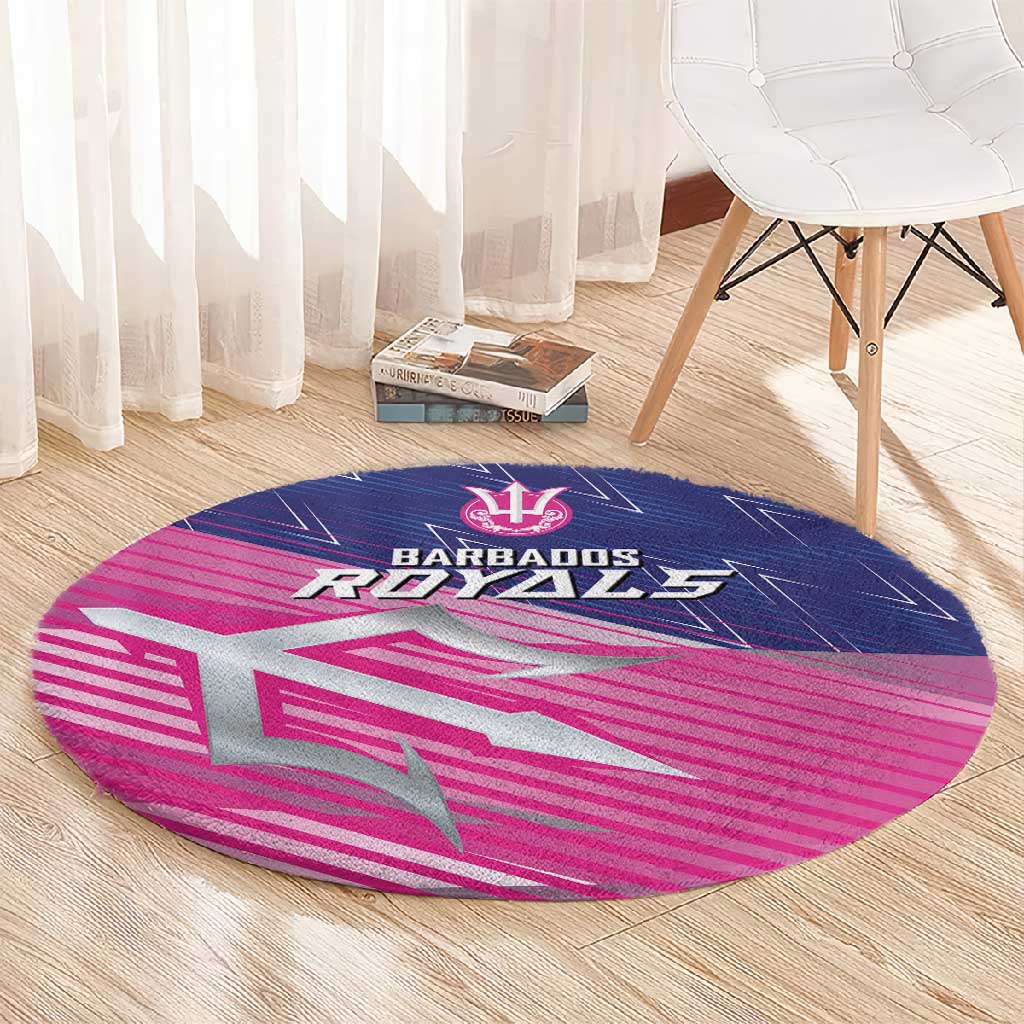 Barbados Cricket Royals Round Carpet Trident Symbol-Sporty Style - African Pride