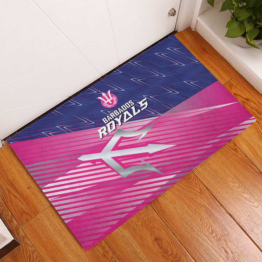 Barbados Cricket Royals Rubber Doormat Trident Symbol-Sporty Style - African Pride