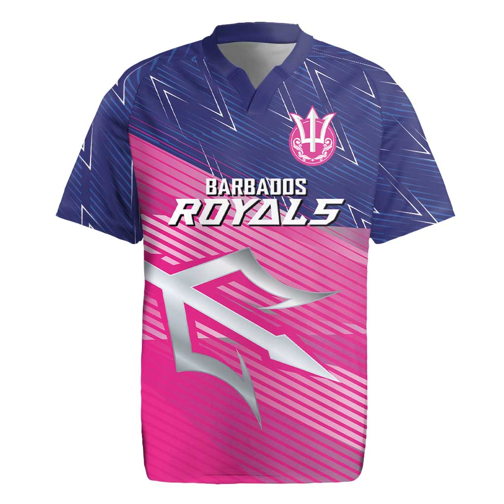 Custom Barbados Cricket Royals Rugby Jersey Trident Symbol-Sporty Style - African Pride