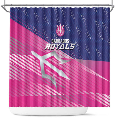 Barbados Cricket Royals Shower Curtain Trident Symbol-Sporty Style - African Pride
