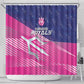 Barbados Cricket Royals Shower Curtain Trident Symbol-Sporty Style - African Pride