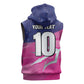 Custom Barbados Cricket Royals Sleeveless Hoodie Trident Symbol-Sporty Style - African Pride