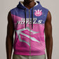 Custom Barbados Cricket Royals Sleeveless Zip Hoodie Trident Symbol-Sporty Style - African Pride