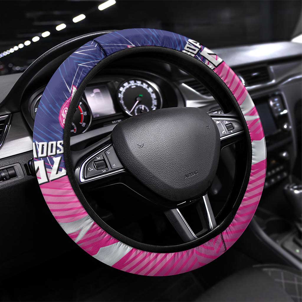 Barbados Cricket Royals Steering Wheel Cover Trident Symbol-Sporty Style - African Pride