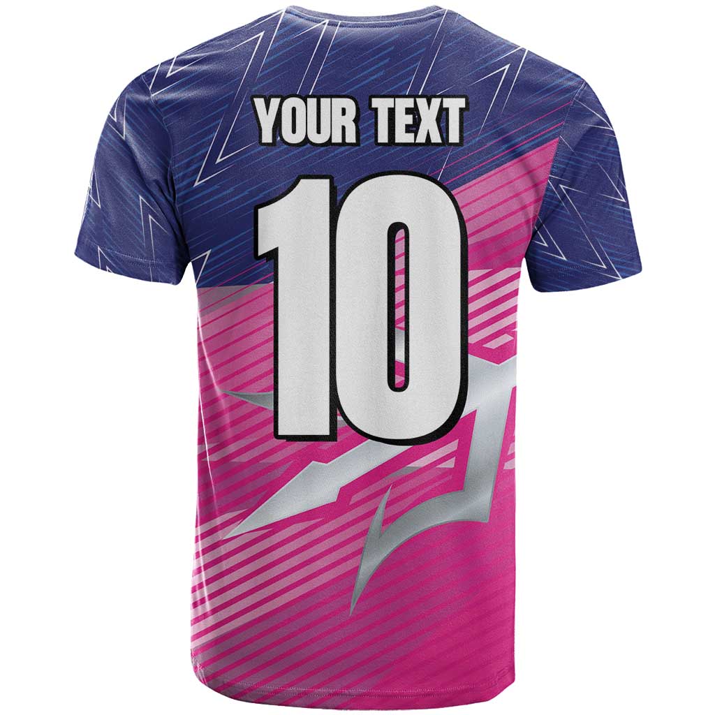 Custom Barbados Cricket Royals T shirt Trident Symbol-Sporty Style - African Pride