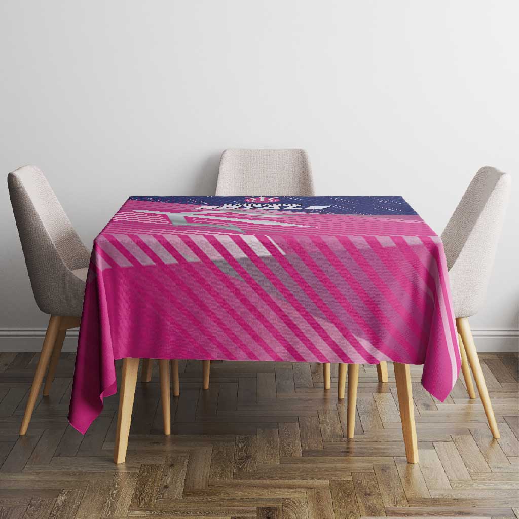 Barbados Cricket Royals Tablecloth Trident Symbol-Sporty Style - African Pride