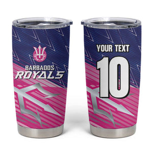 Custom Barbados Cricket Royals Tumbler Cup Trident Symbol-Sporty Style - African Pride
