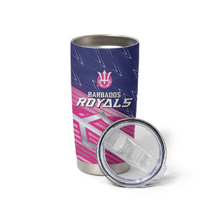Custom Barbados Cricket Royals Tumbler Cup Trident Symbol-Sporty Style - African Pride