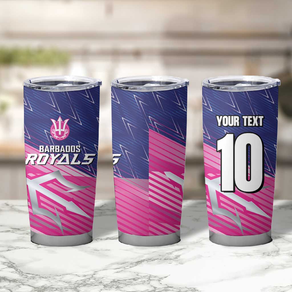 Custom Barbados Cricket Royals Tumbler Cup Trident Symbol-Sporty Style - African Pride