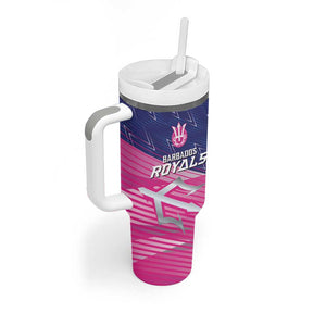 Custom Barbados Cricket Royals Tumbler With Handle Trident Symbol-Sporty Style - African Pride
