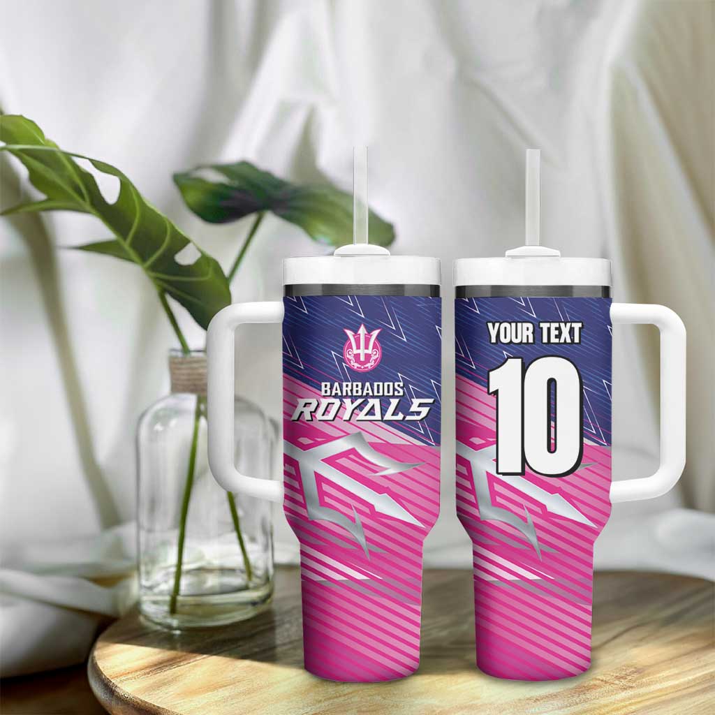 Custom Barbados Cricket Royals Tumbler With Handle Trident Symbol-Sporty Style - African Pride