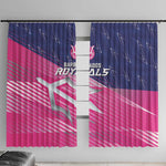 Barbados Cricket Royals Window Curtain Trident Symbol-Sporty Style - African Pride