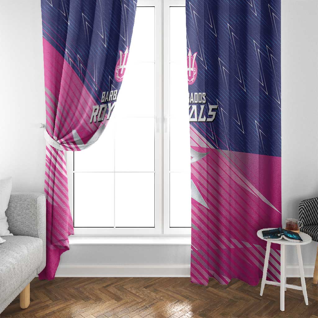 Barbados Cricket Royals Window Curtain Trident Symbol-Sporty Style - African Pride